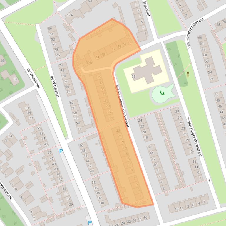 Kaart van postcodegebied 5121HM.