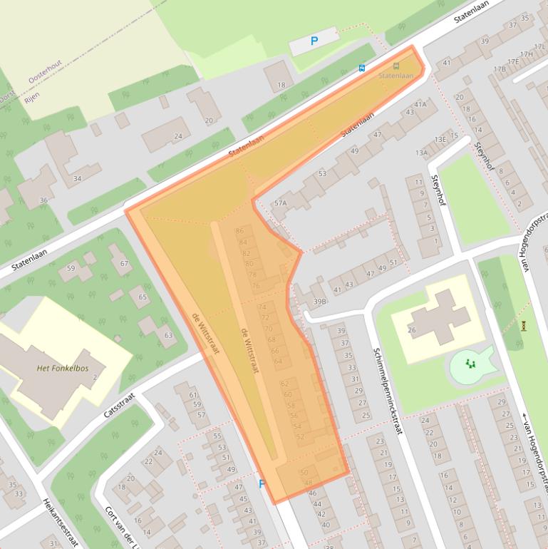 Kaart van postcodegebied 5121HS.