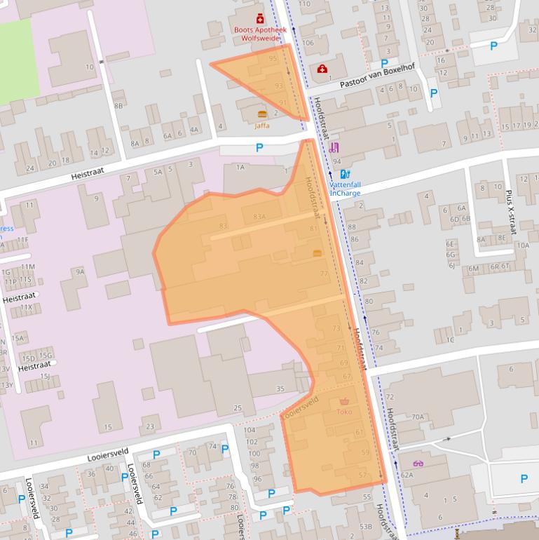 Kaart van postcodegebied 5121JB.
