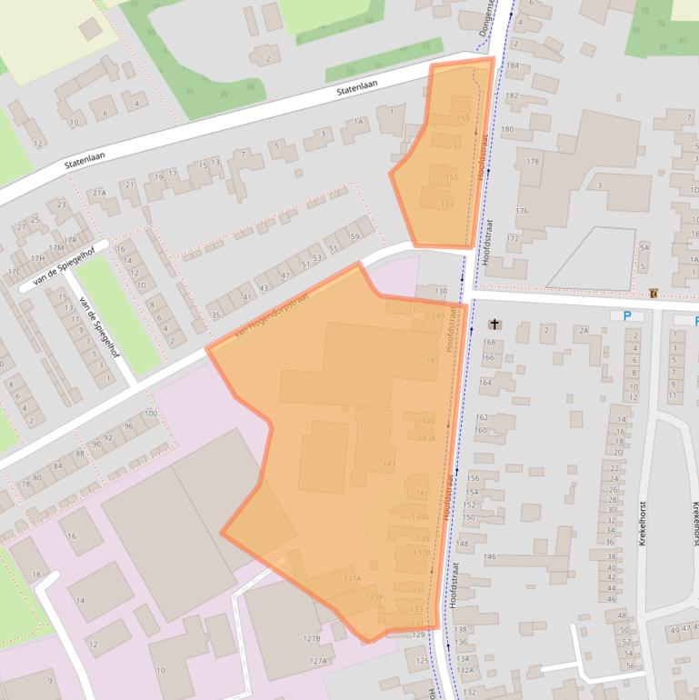 Kaart van postcodegebied 5121JD.
