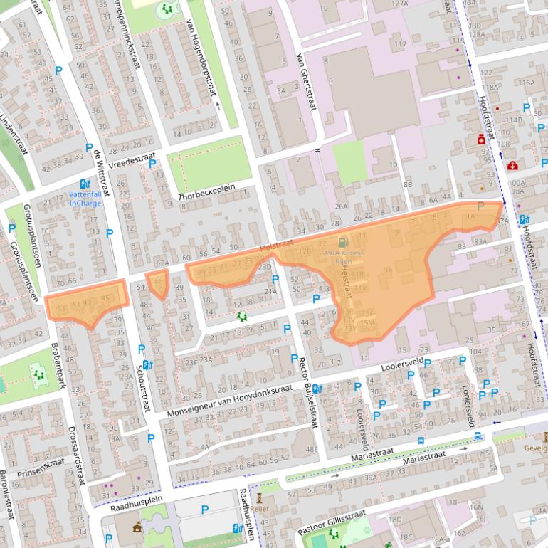 Kaart van postcodegebied 5121JK.