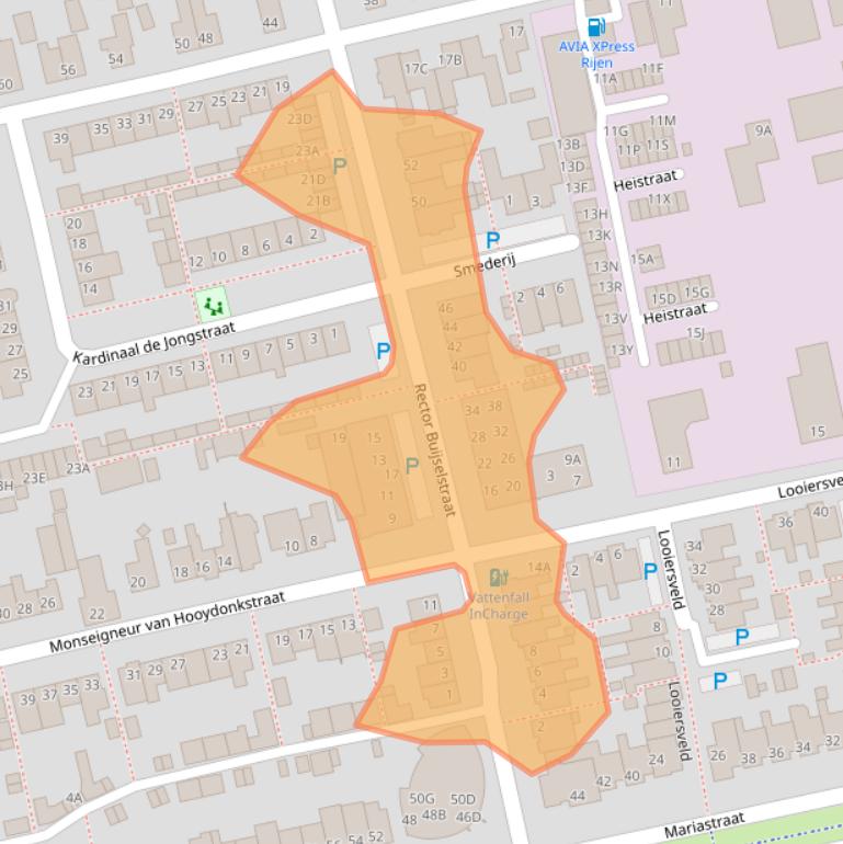 Kaart van postcodegebied 5121JP.