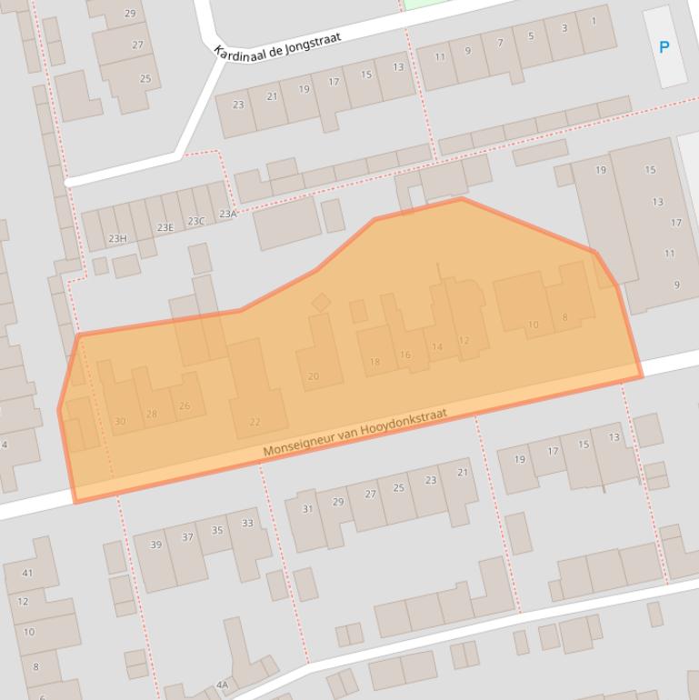 Kaart van postcodegebied 5121JS.