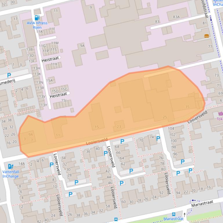 Kaart van postcodegebied 5121KC.