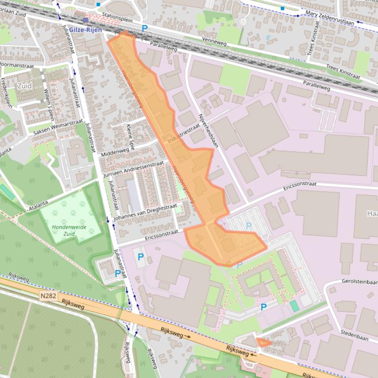 Kaart van postcodegebied 5121LJ.