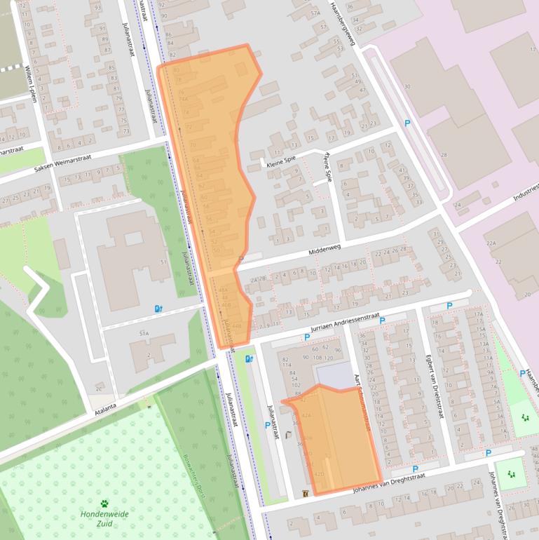 Kaart van postcodegebied 5121LS.