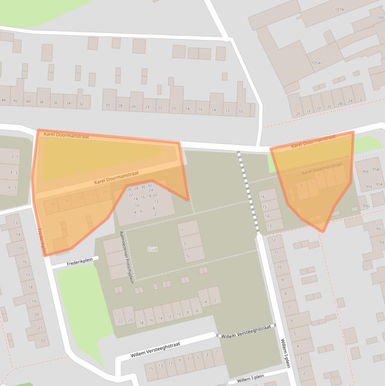 Kaart van postcodegebied 5121LV.