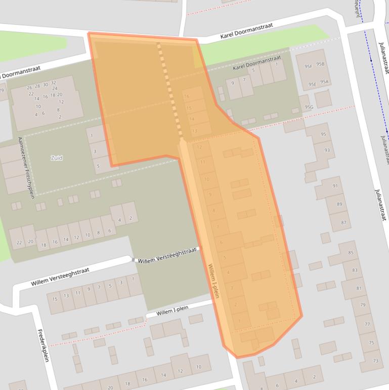 Kaart van postcodegebied 5121MA.