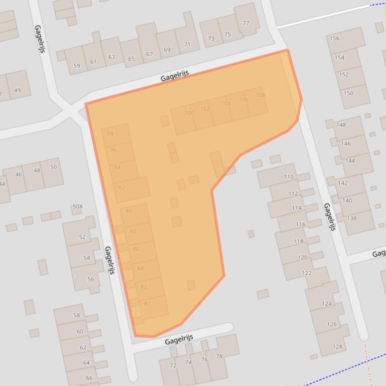 Kaart van postcodegebied 5121NG.