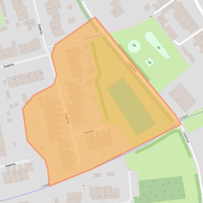 Kaart van postcodegebied 5121NH.