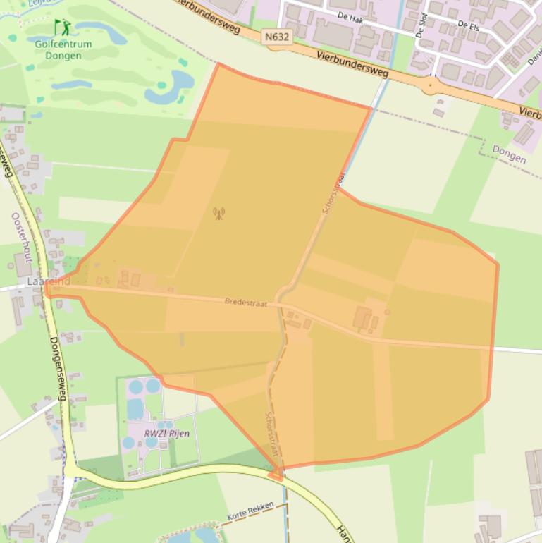 Kaart van postcodegebied 5121PA.