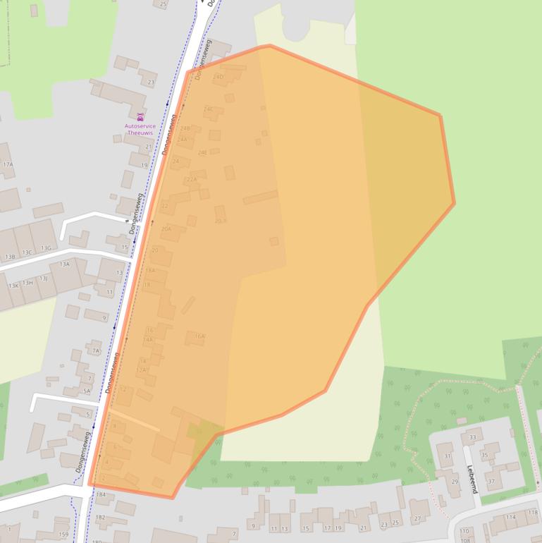 Kaart van postcodegebied 5121PC.