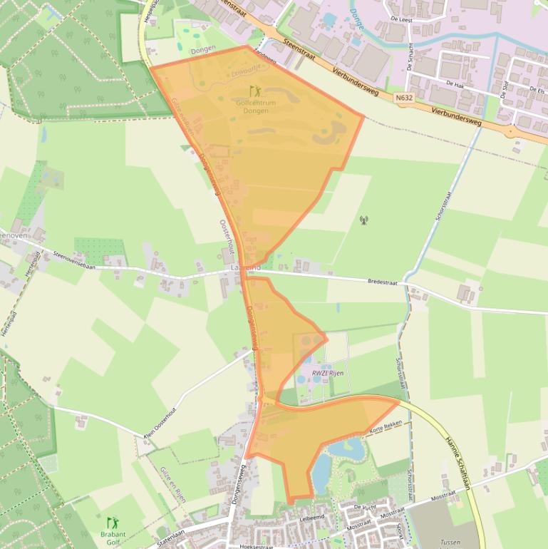 Kaart van postcodegebied 5121PD.