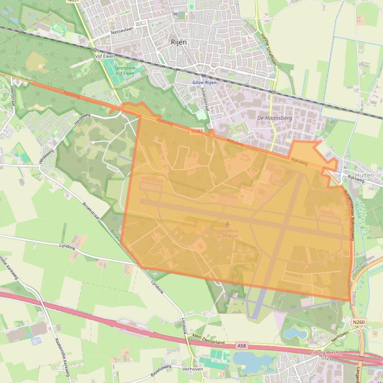 Kaart van postcodegebied 5121RD.