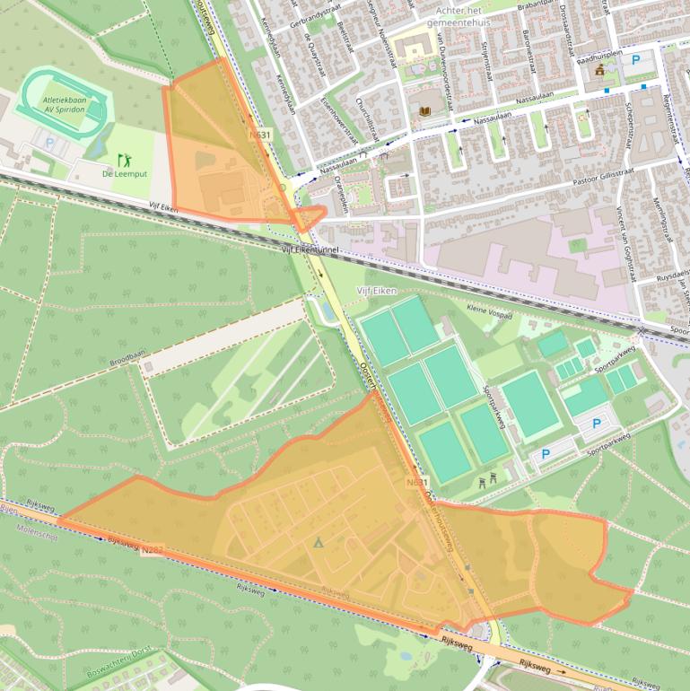 Kaart van postcodegebied 5121RE.