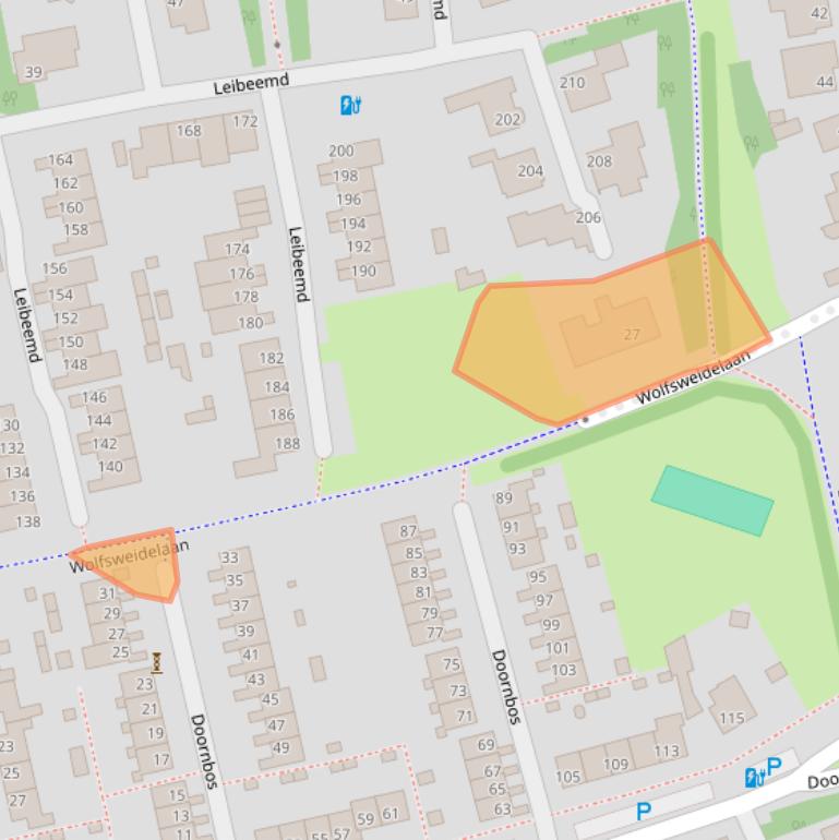 Kaart van postcodegebied 5121RN.