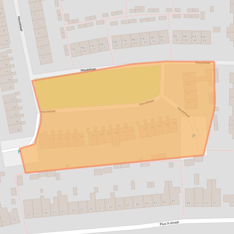 Kaart van postcodegebied 5121SG.