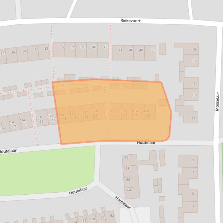 Kaart van postcodegebied 5121SJ.