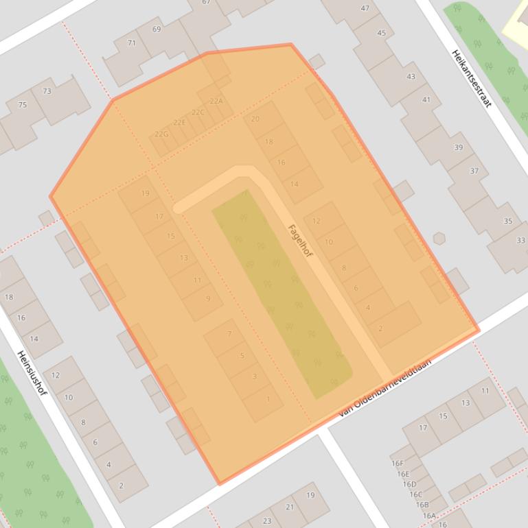 Kaart van postcodegebied 5121TC.
