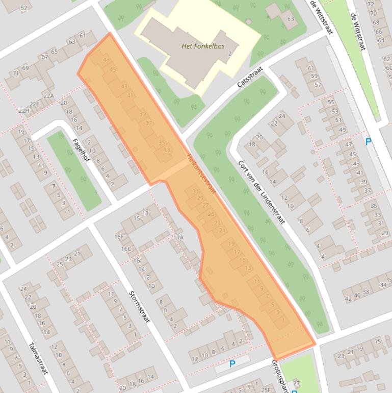 Kaart van postcodegebied 5121TD.