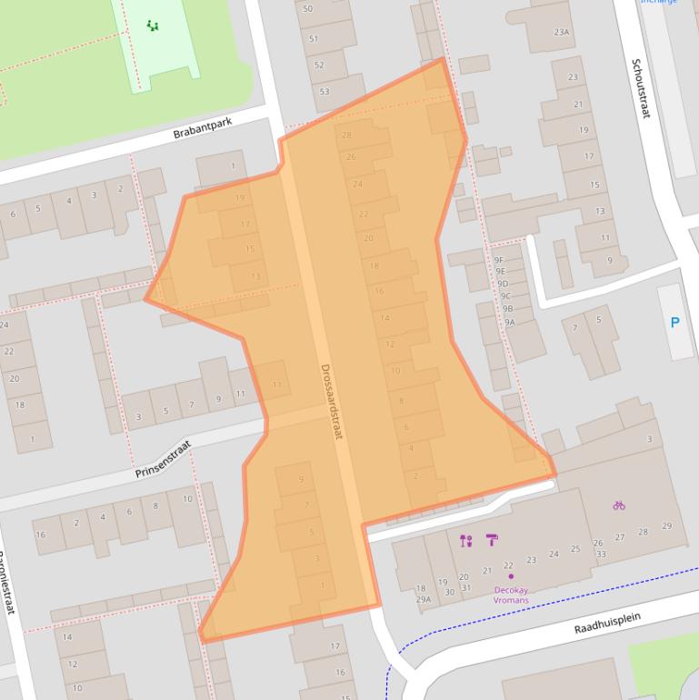 Kaart van postcodegebied 5121VH.