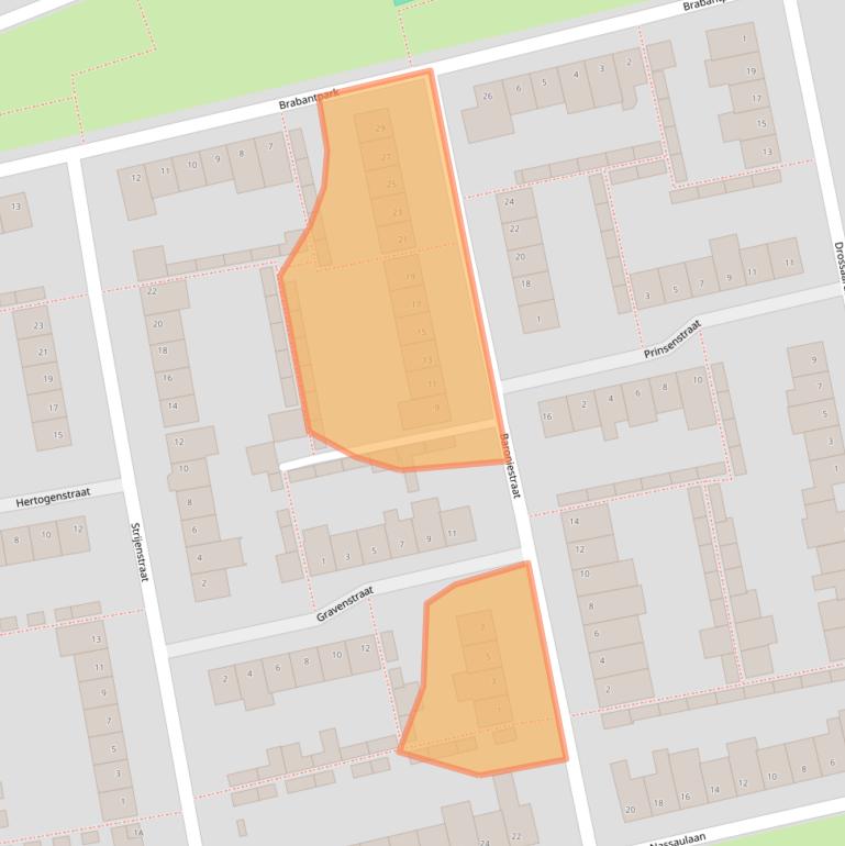 Kaart van postcodegebied 5121VK.