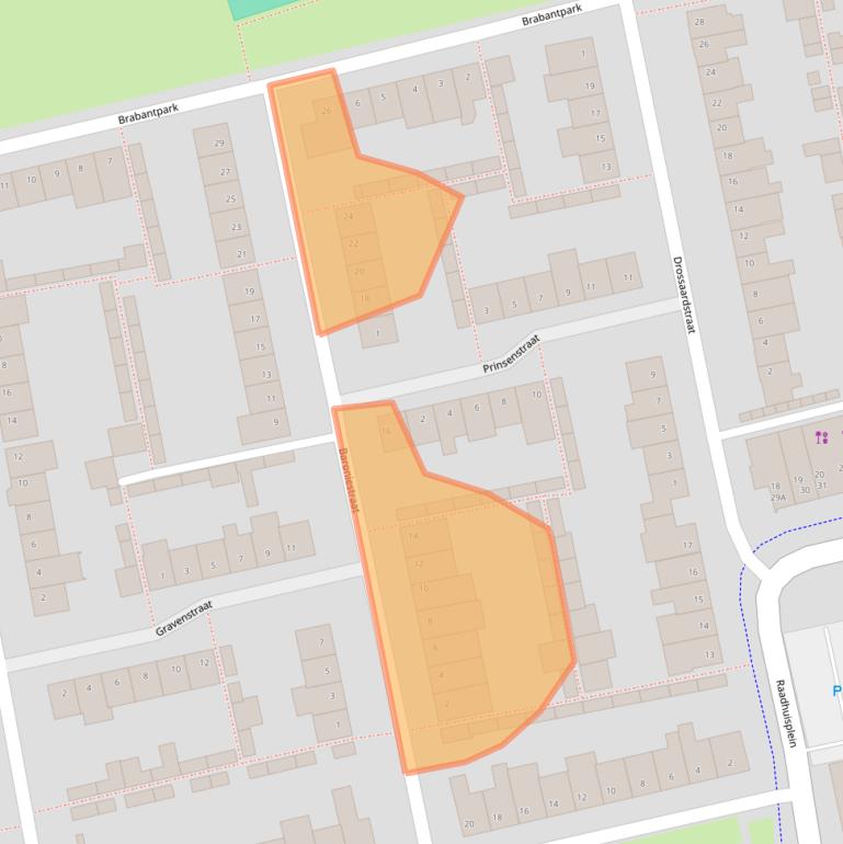 Kaart van postcodegebied 5121VL.