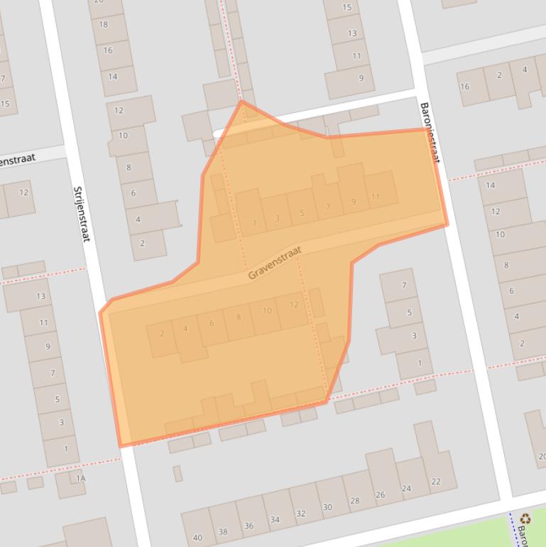 Kaart van postcodegebied 5121VM.