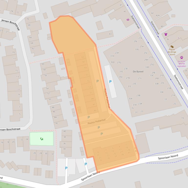 Kaart van postcodegebied 5121WD.