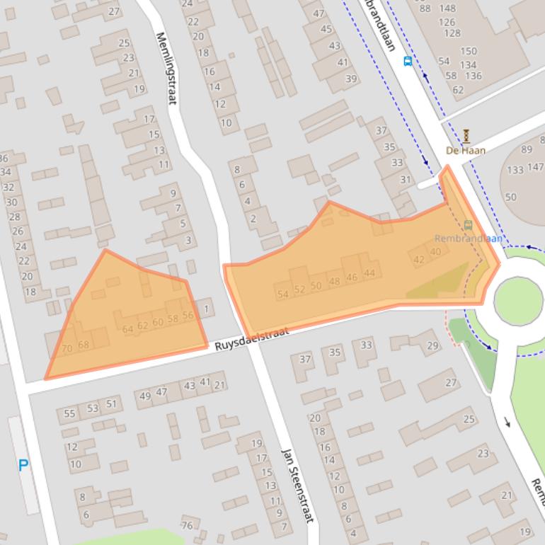 Kaart van postcodegebied 5121WE.