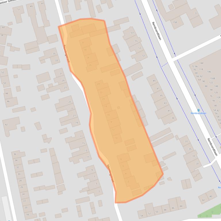 Kaart van postcodegebied 5121WH.