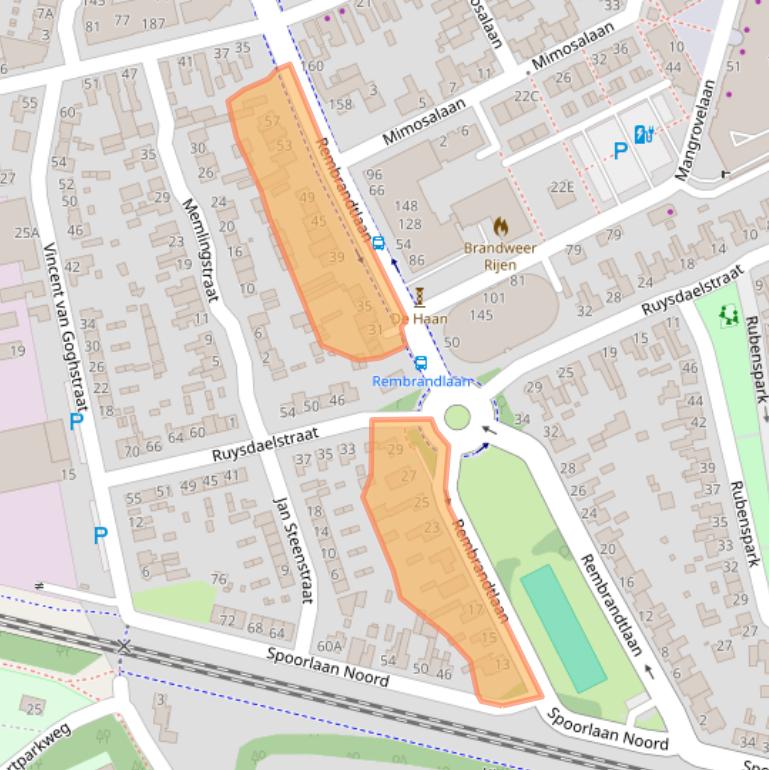 Kaart van postcodegebied 5121WK.