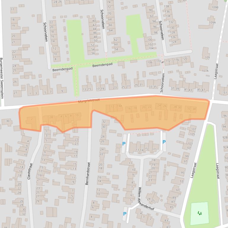 Kaart van postcodegebied 5121XM.