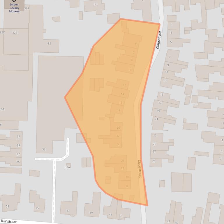 Kaart van postcodegebied 5121XP.
