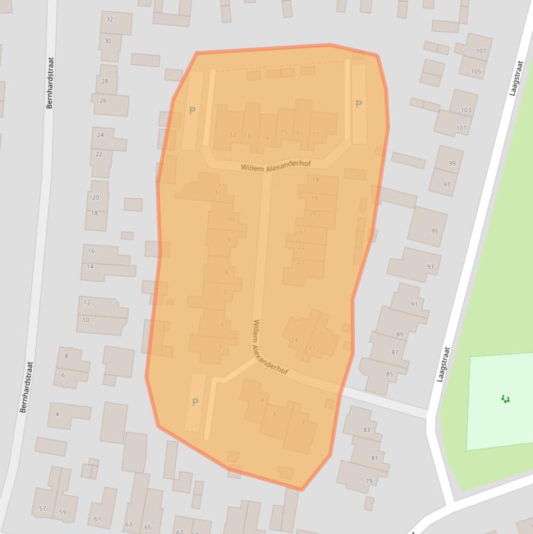 Kaart van postcodegebied 5121XR.