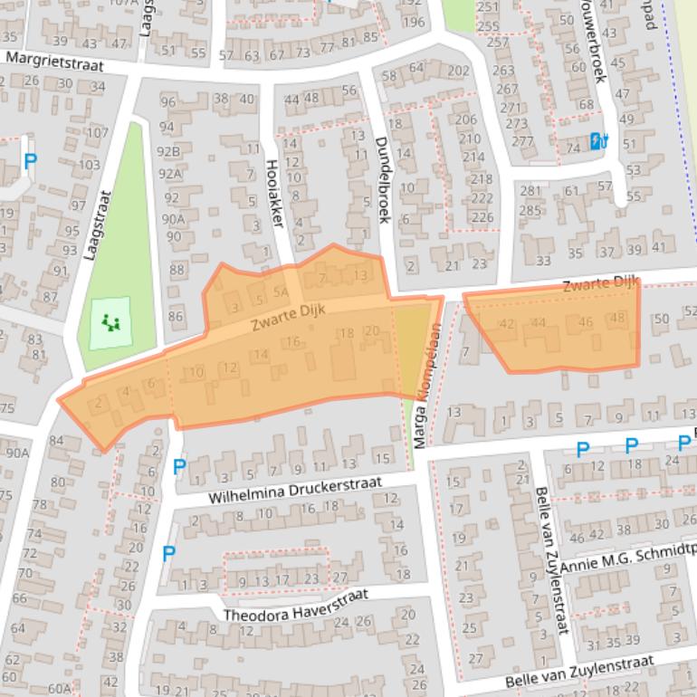 Kaart van postcodegebied 5121ZB.