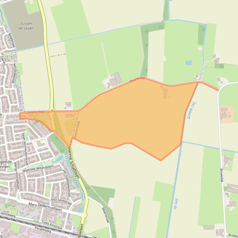 Kaart van postcodegebied 5121ZC.