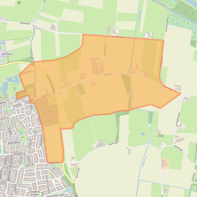 Kaart van postcodegebied 5121ZJ.