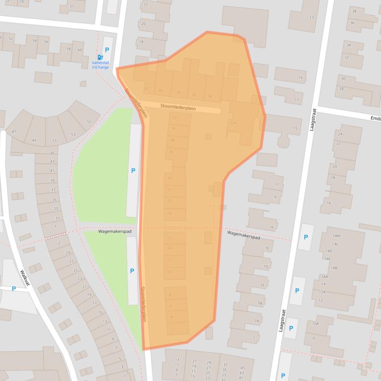 Kaart van postcodegebied 5121ZT.