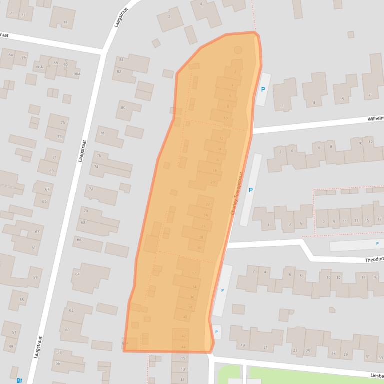 Kaart van postcodegebied 5122BA.