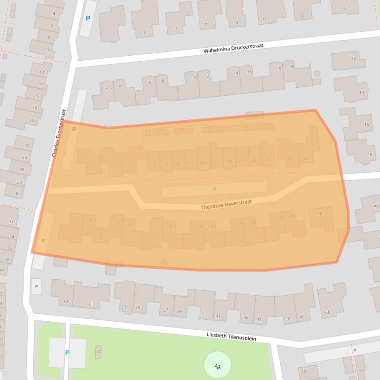 Kaart van postcodegebied 5122BD.
