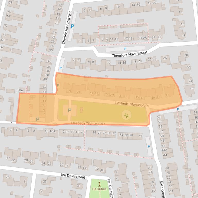 Kaart van postcodegebied 5122BH.