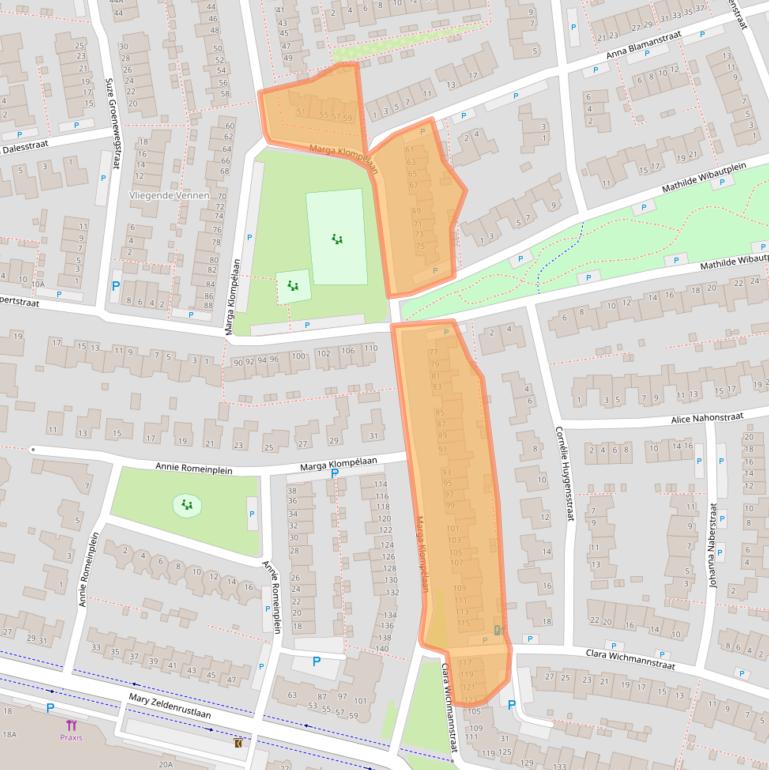 Kaart van postcodegebied 5122BP.