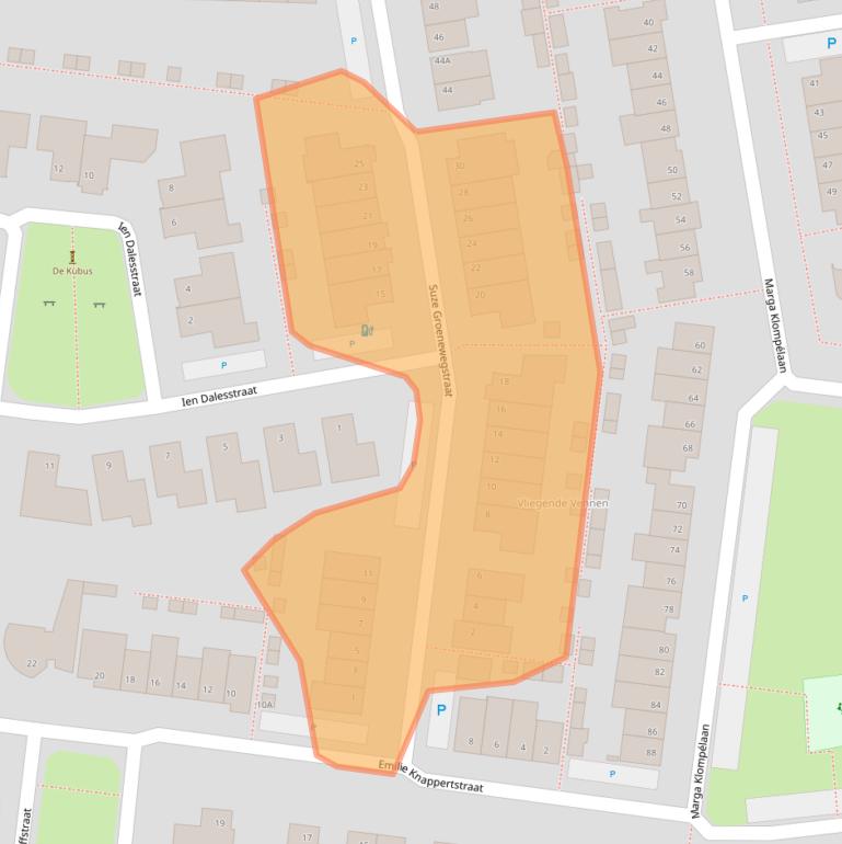 Kaart van postcodegebied 5122BR.