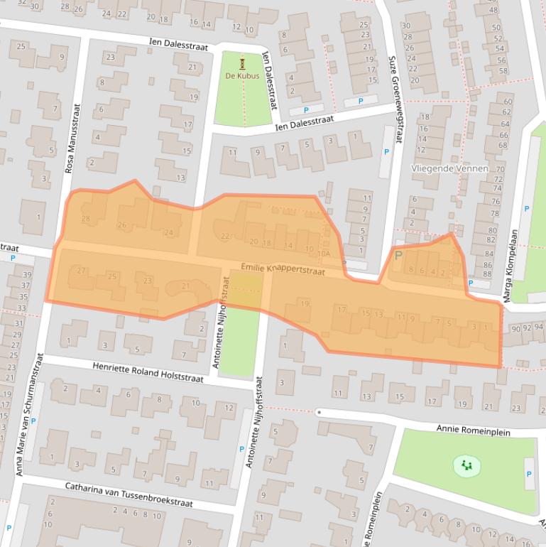 Kaart van postcodegebied 5122BS.