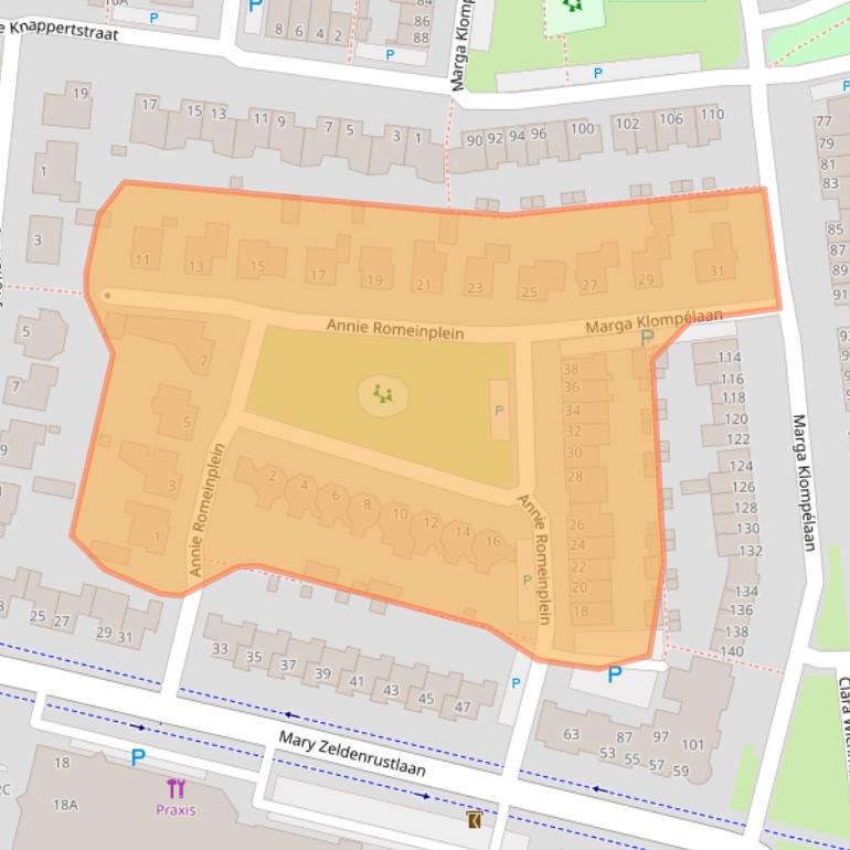 Kaart van postcodegebied 5122BT.