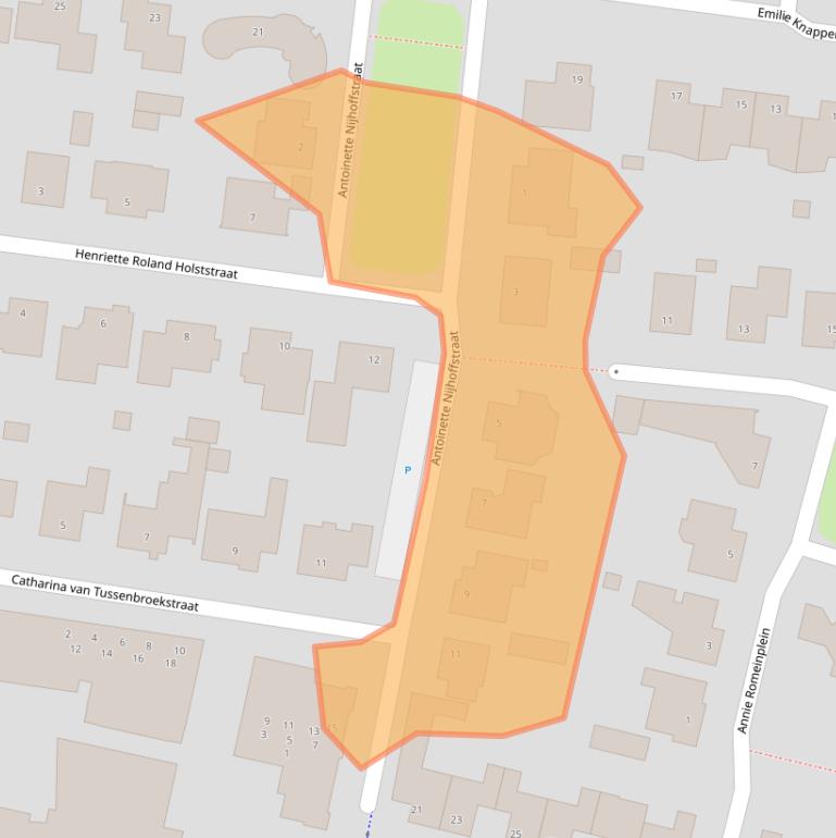 Kaart van postcodegebied 5122BV.
