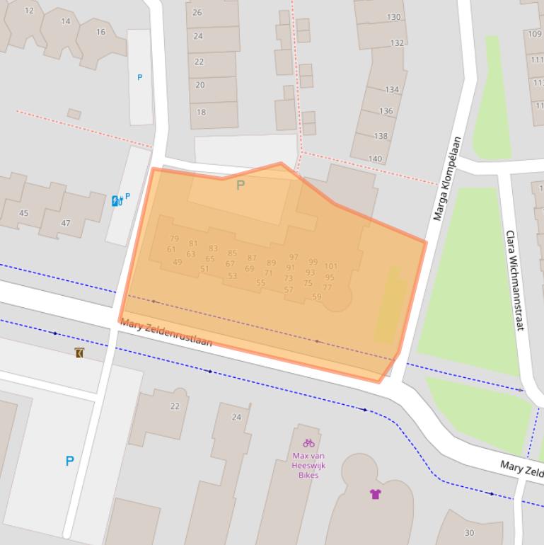 Kaart van postcodegebied 5122CD.