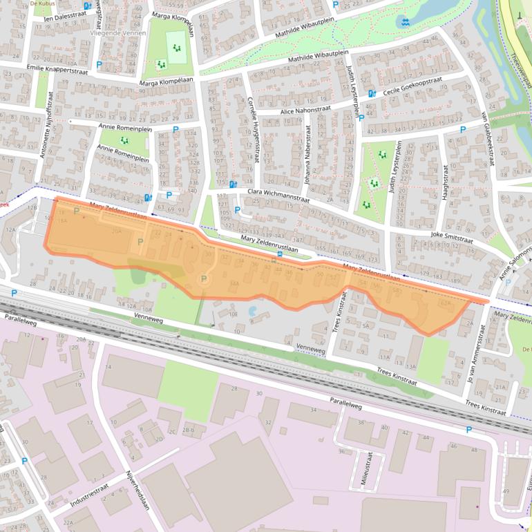 Kaart van postcodegebied 5122CE.