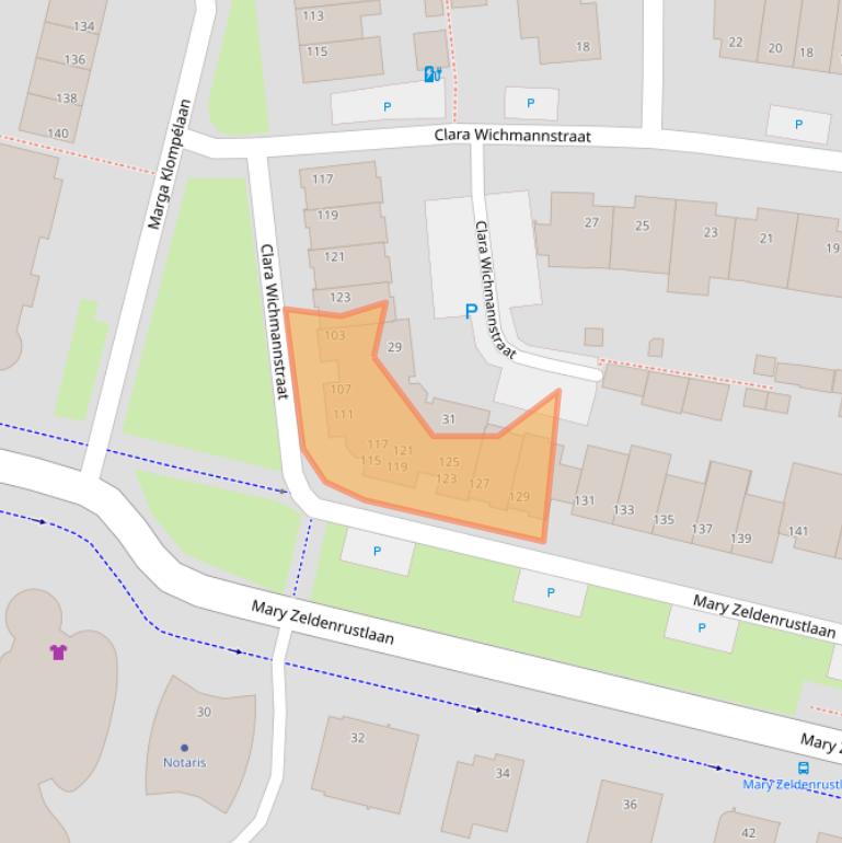 Kaart van postcodegebied 5122CG.